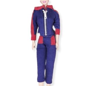 Petite 1975 New Fashion Look Barbie Clone Jogging Suit 2Pc Set Knit Altered Vtg